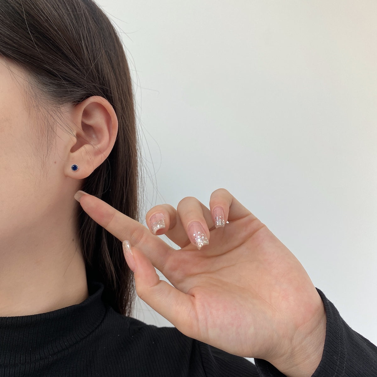 [Max Jewelry ]Sparkling Colorful Round Shape Earrings