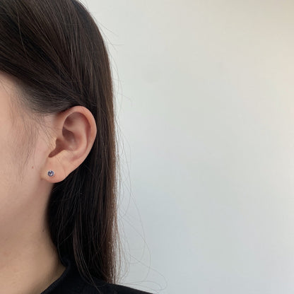 [Max Jewelry ]Sparkling Colorful Round Shape Earrings