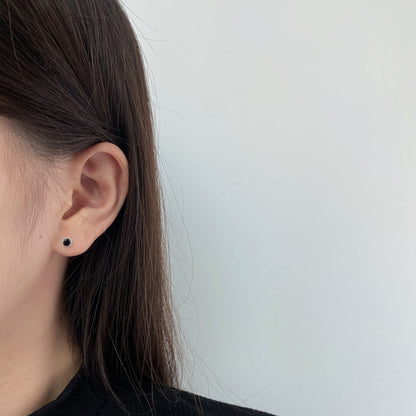 [Max Jewelry ]Sparkling Colorful Round Shape Earrings