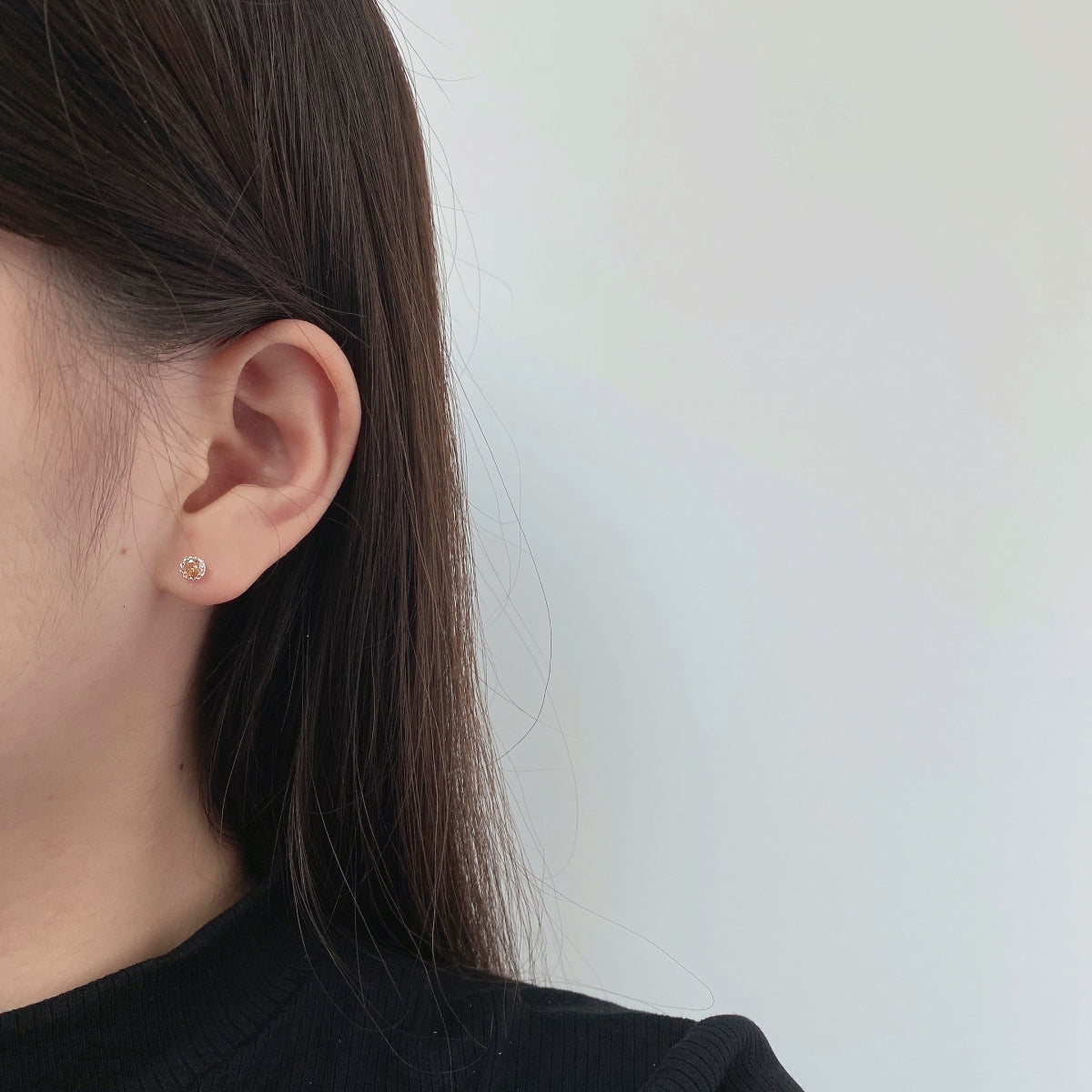 [Max Jewelry ]Sparkling Colorful Round Shape Earrings
