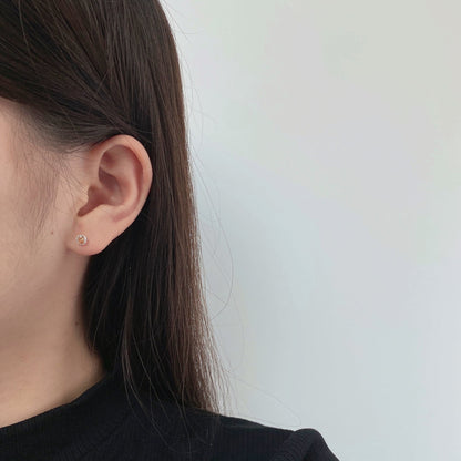 [Max Jewelry ]Sparkling Colorful Round Shape Earrings