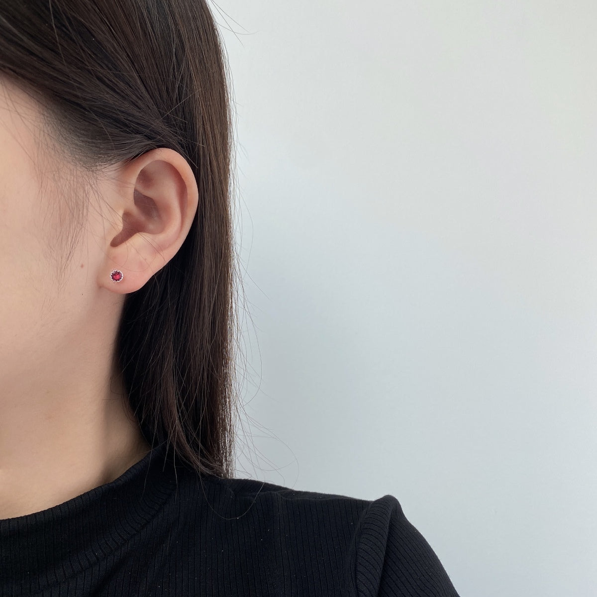 [Max Jewelry ]Sparkling Colorful Round Shape Earrings