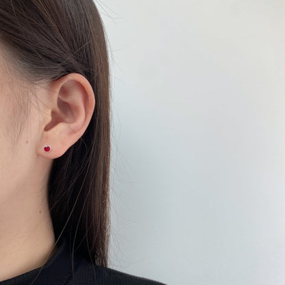 [Max Jewelry ]Sparkling Colorful Round Shape Earrings