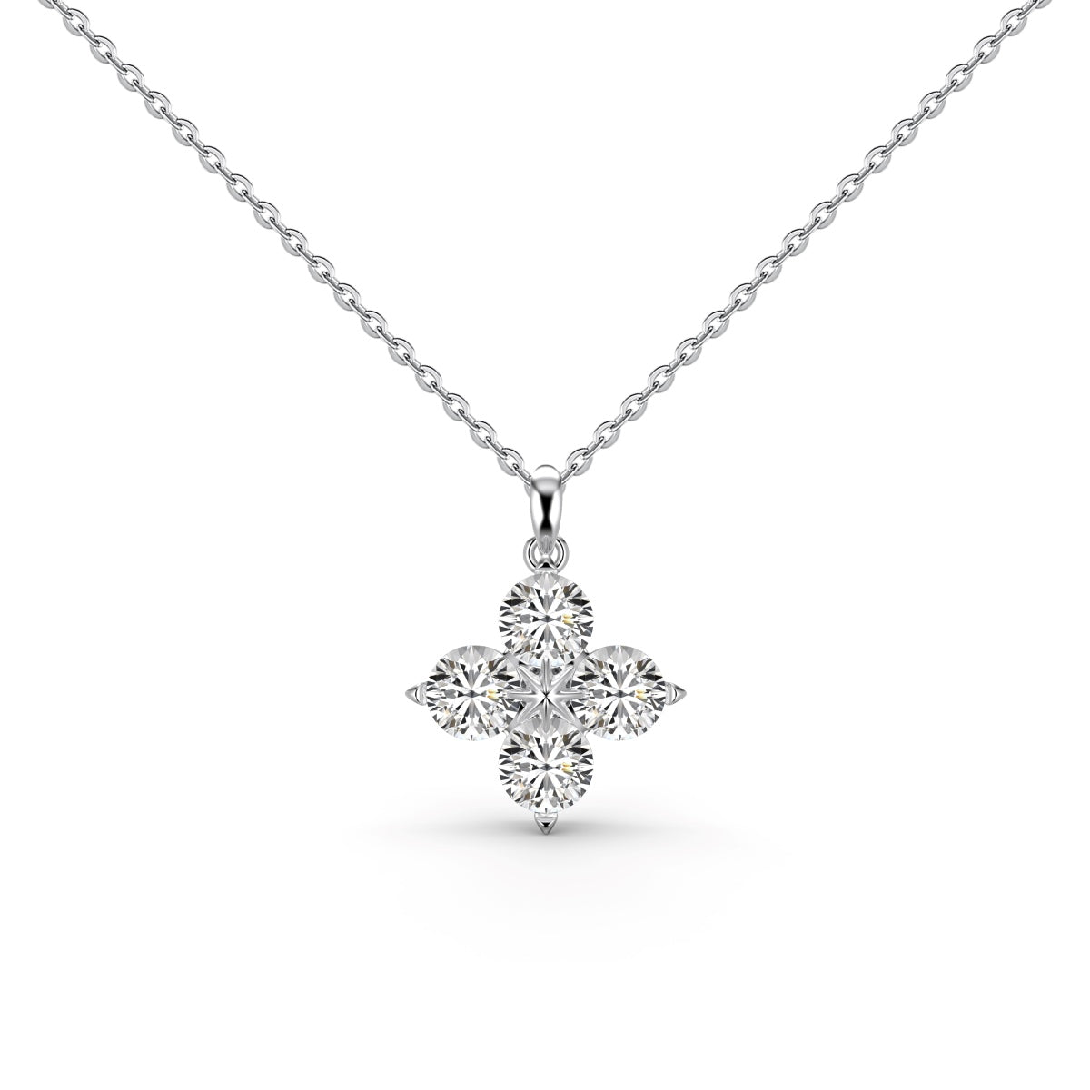 [Max Jewelry ]Four-Leaf Clover And Eight-Pointed Star Necklace