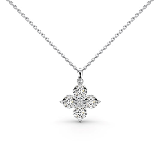 [Max Jewelry ]Four-Leaf Clover And Eight-Pointed Star Necklace