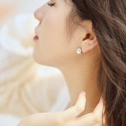 [Max Jewelry ]Dainty Bread Pearl Earrings