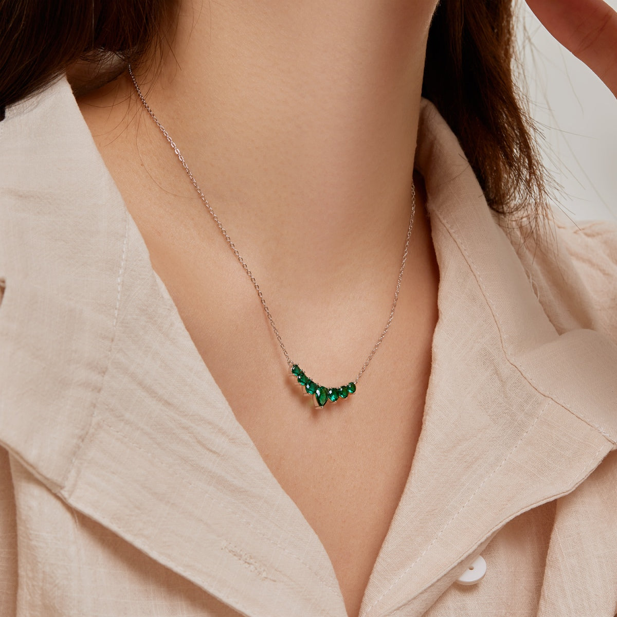[Max Jewelry ]Dainty Colorful Heart Necklace