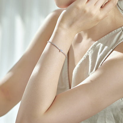 [Max Jewelry ]0.5 Carat Elegant Romantic Heart Shape Lover Bracelet