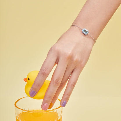 [Max Jewelry ]2.0 Carat Sparkling Colorful Emerald Cut Daily Bracelet