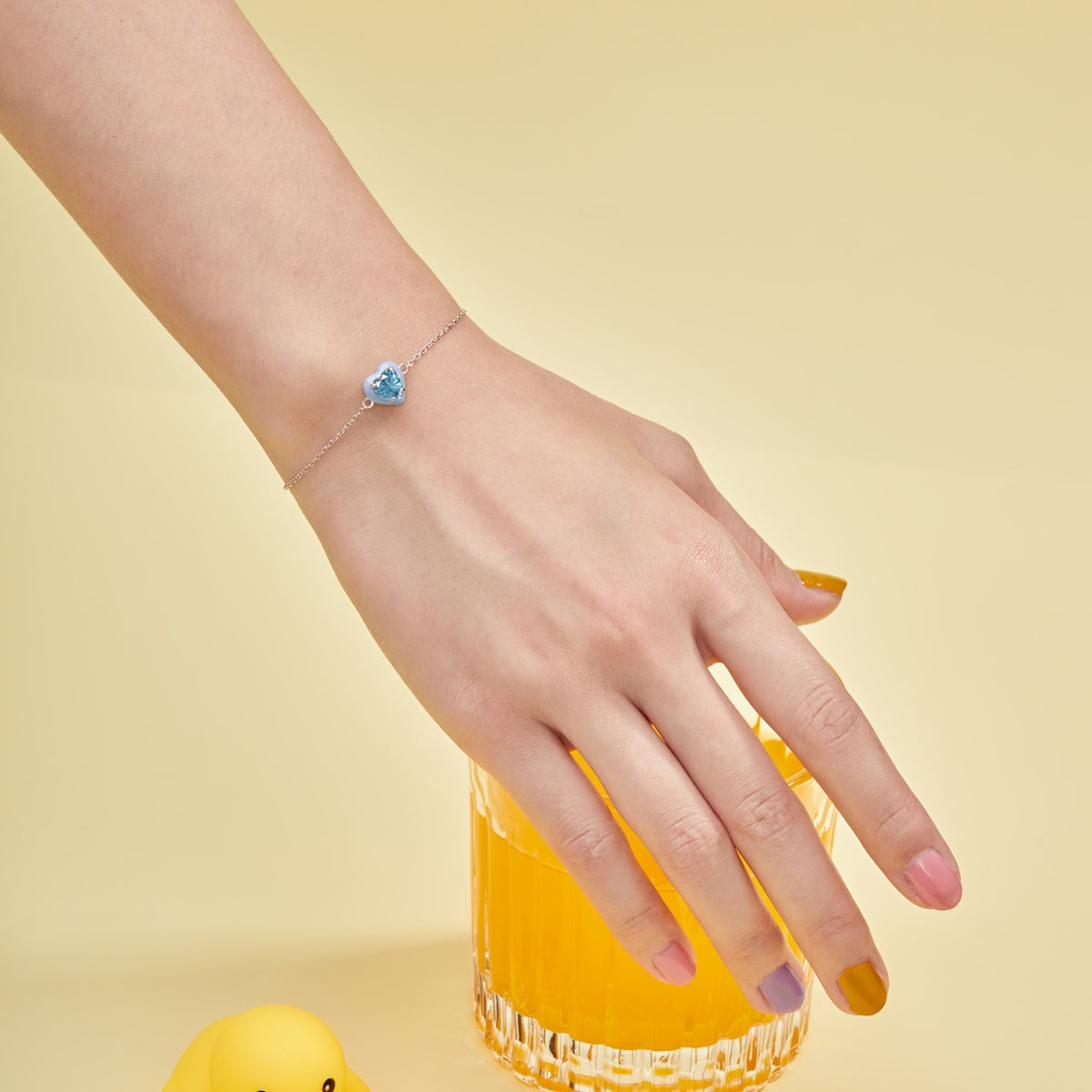 [Max Jewelry ]Sparkling Romantic Heart Shape Lover Bracelet