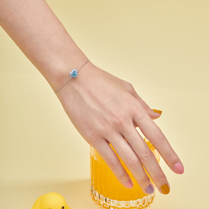 [Max Jewelry ]Sparkling Romantic Heart Shape Lover Bracelet