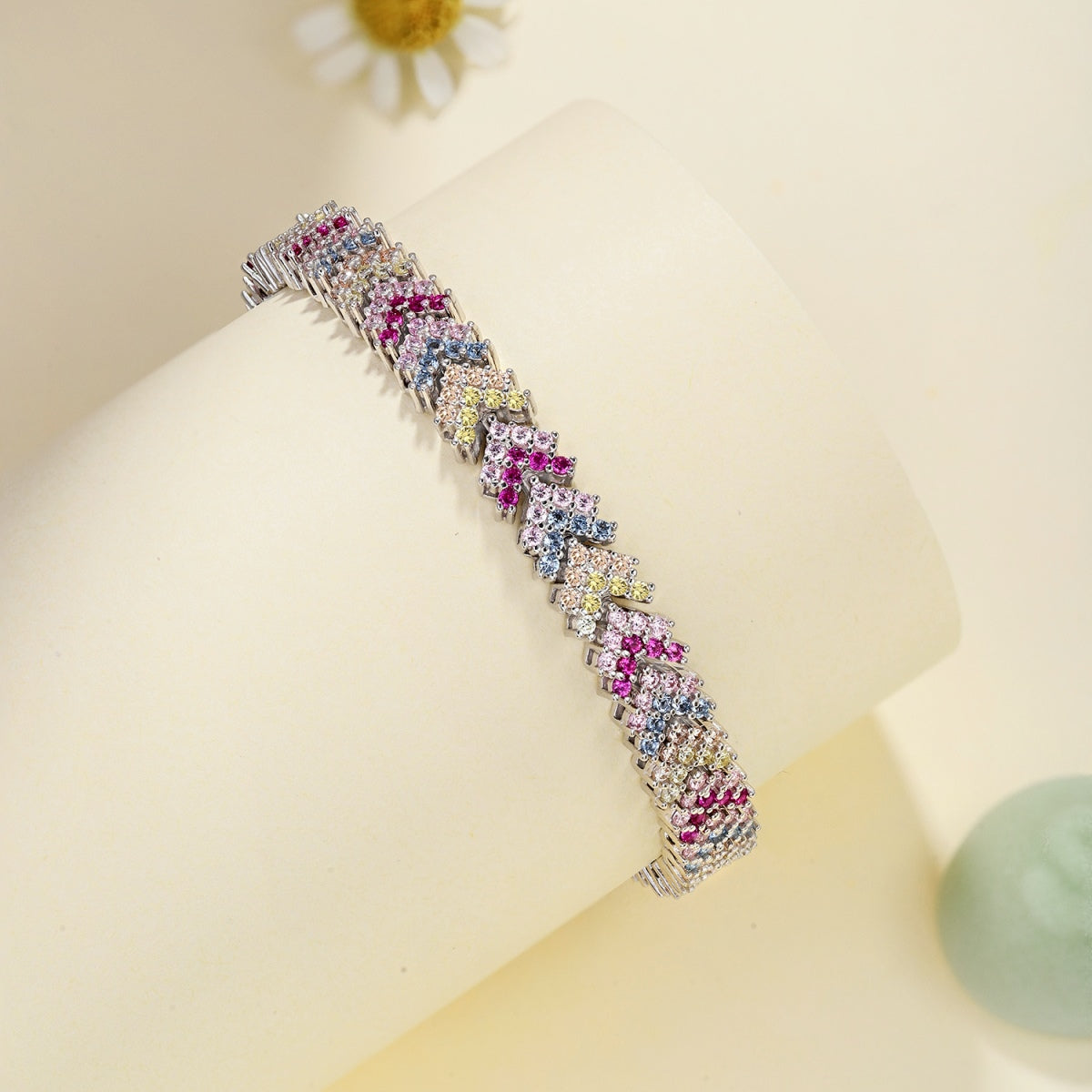 [Max Jewelry ]Ornate Sparkling Round Cut Party Bracelet