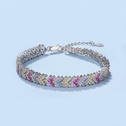 [Max Jewelry ]Ornate Sparkling Round Cut Party Bracelet