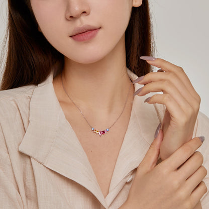 [Max Jewelry ]Dainty Colorful Heart Necklace
