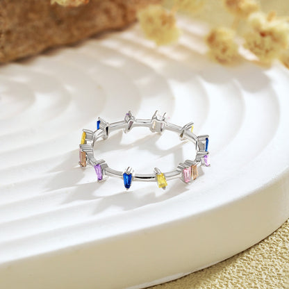 [Max Jewelry ]Unique Trapezoid Cut Daily Ring