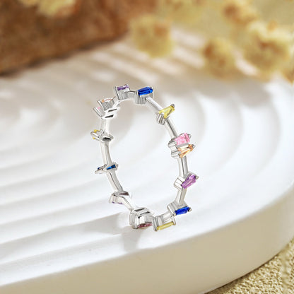 [Max Jewelry ]Unique Trapezoid Cut Daily Ring