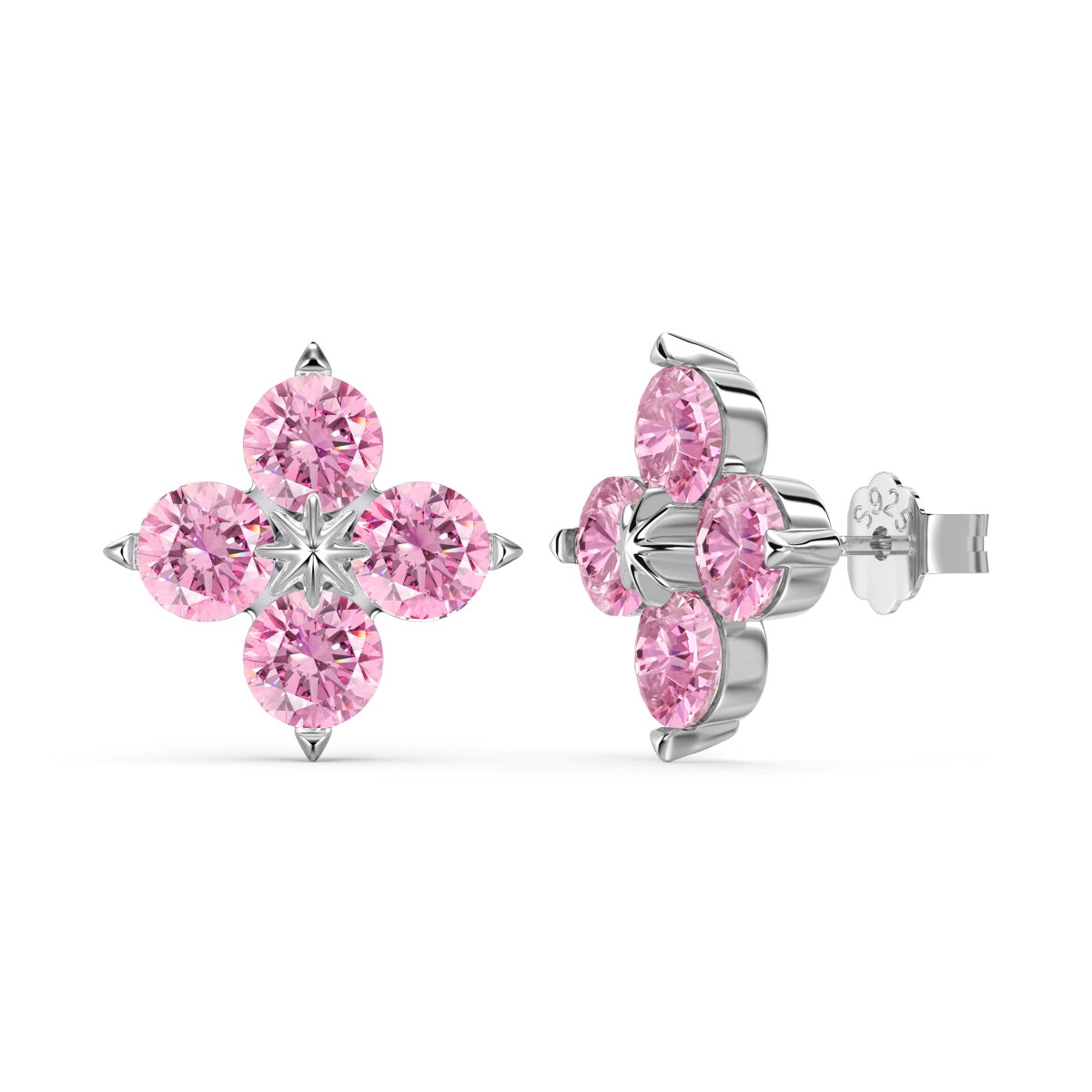 [Max Jewelry ]Four-Leaf Clover Eight-Pointed Star Earrings