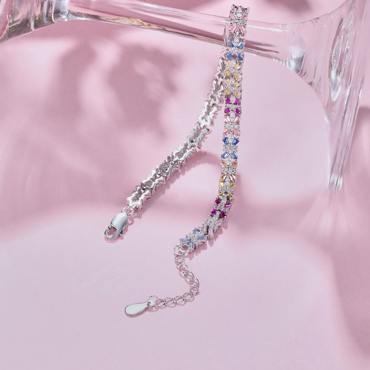 [Max Jewelry ]Radiant Colorful Emerald Cut Party Bracelet