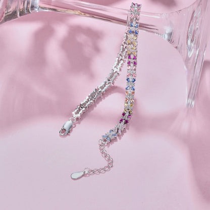 [Max Jewelry ]Radiant Colorful Emerald Cut Party Bracelet