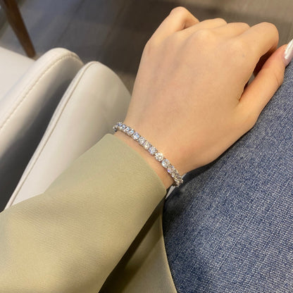 [Max Jewelry ]Ornate Sparkling Round Cut Wedding Bracelet