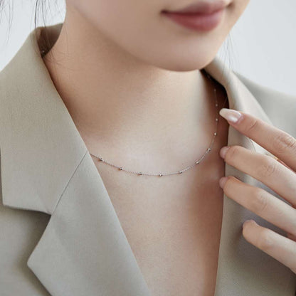 [Max Jewelry ]Small Bead Clavicle Chain Simple Necklace