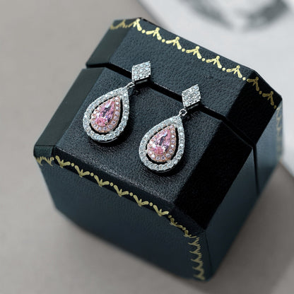 [Max Jewelry ]Ornate Delicate Water Drop Shape Banquet Earrings