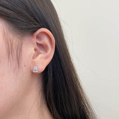 [Max Jewelry ]Radiant Luxurious Princess Cut Daily Earrings