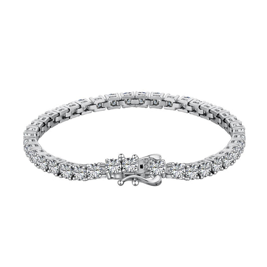 [Max Jewelry ]Luxurious Ornate Round Cut Tennis Bracelet