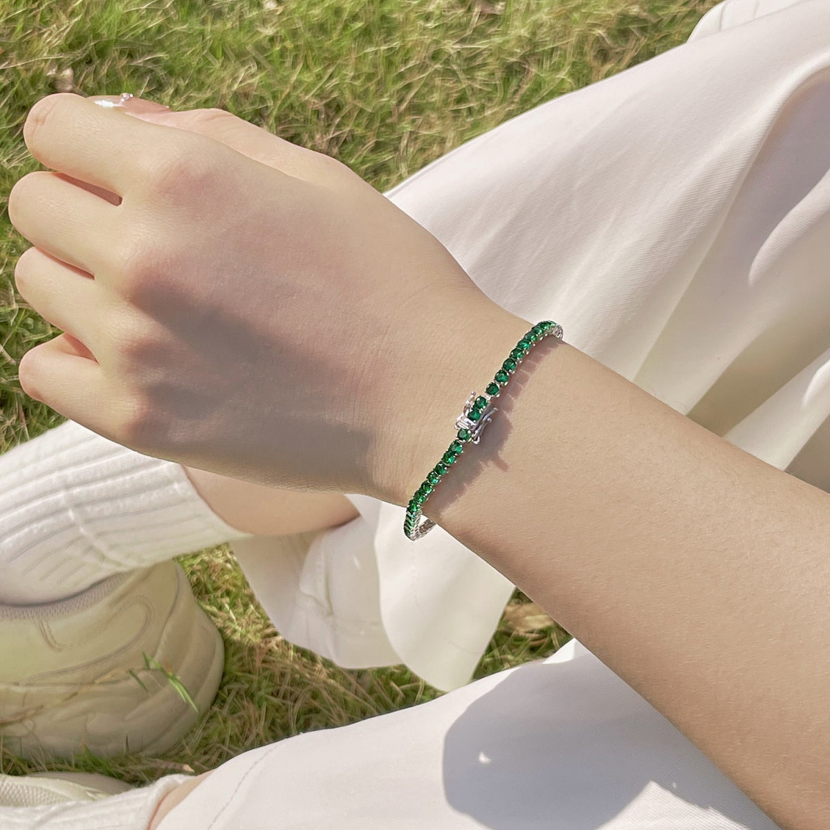 [Max Jewelry ]Radiant Colorful Round Cut Party Bracelet