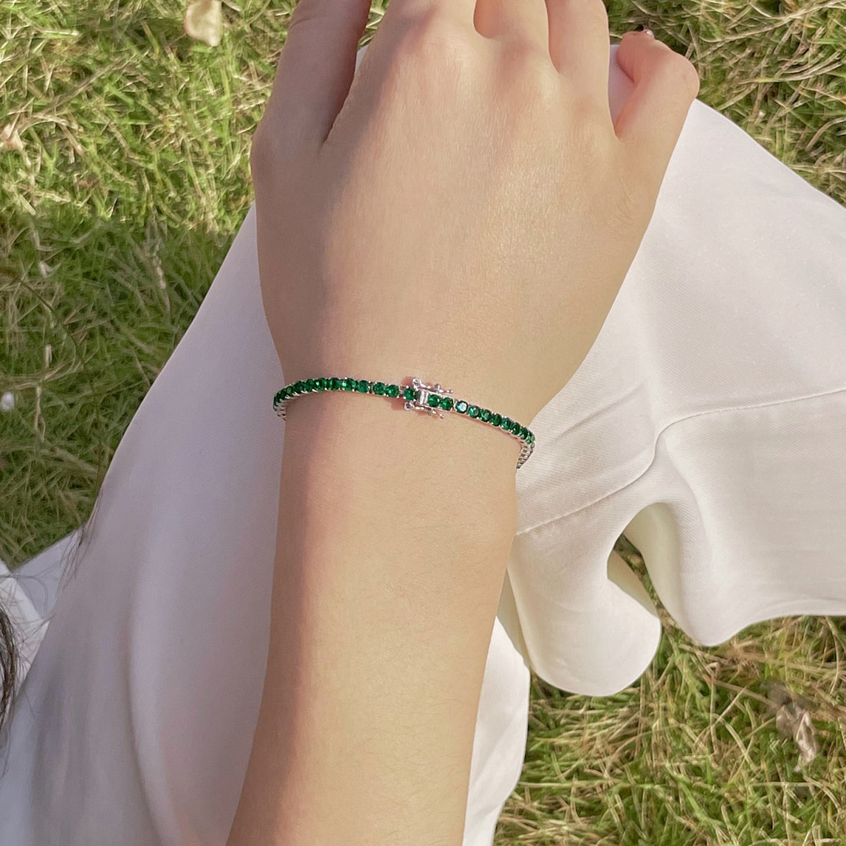 [Max Jewelry ]Radiant Colorful Round Cut Party Bracelet