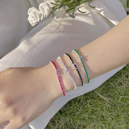 [Max Jewelry ]Radiant Colorful Round Cut Party Bracelet