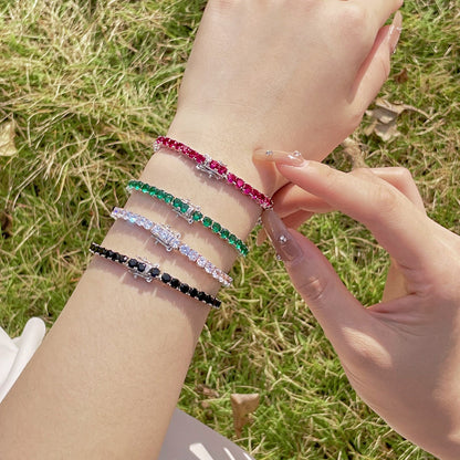 [Max Jewelry ]Radiant Colorful Round Cut Party Bracelet