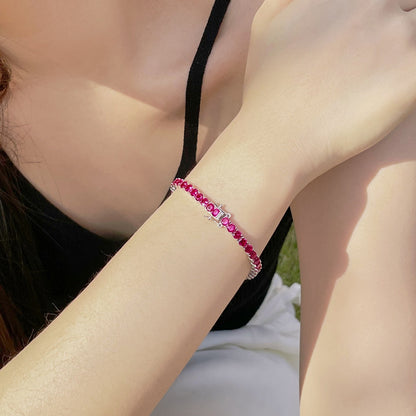 [Max Jewelry ]Radiant Colorful Round Cut Party Bracelet