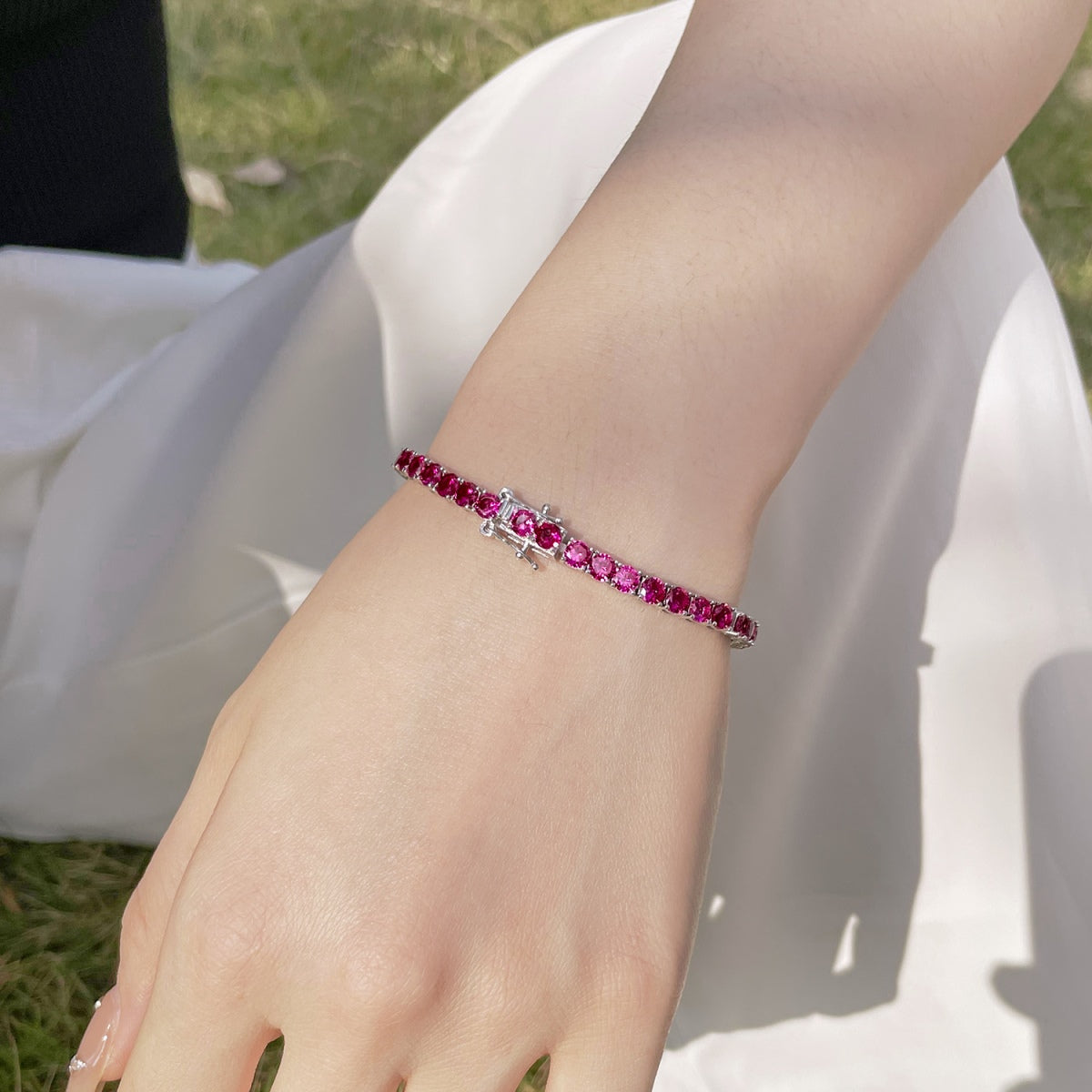 [Max Jewelry ]Radiant Colorful Round Cut Party Bracelet