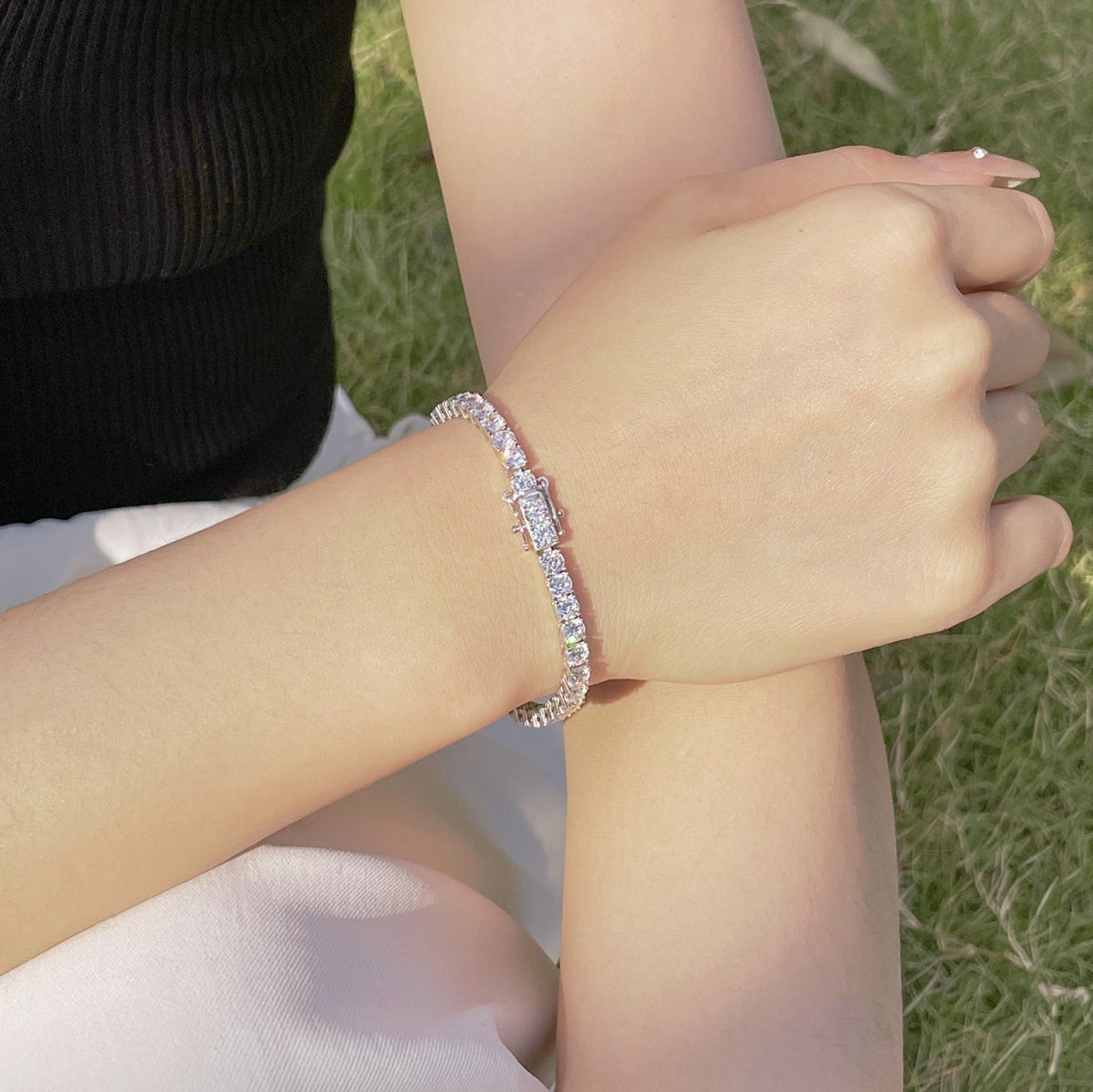 [Max Jewelry ]Radiant Colorful Round Cut Party Bracelet