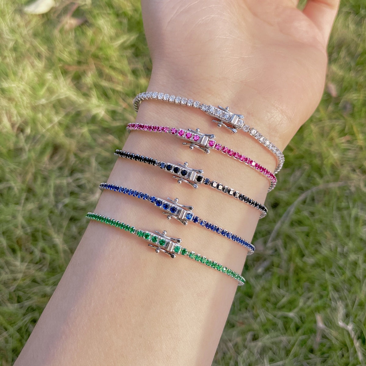 [Max Jewelry ]Radiant Colorful Round Cut Party Bracelet