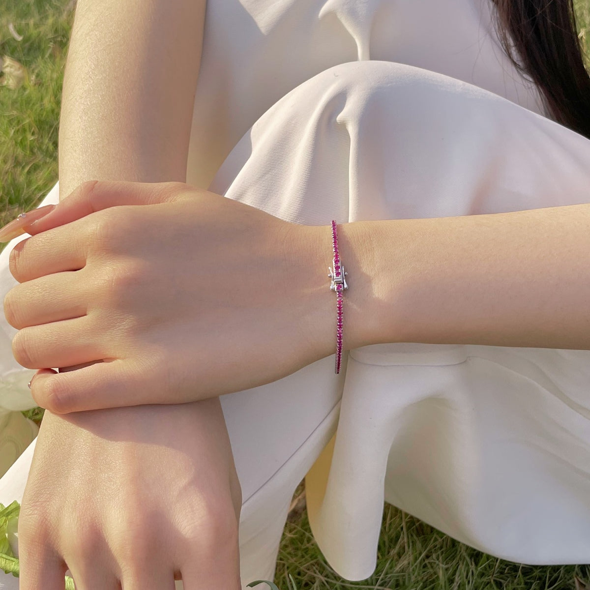 [Max Jewelry ]Radiant Colorful Round Cut Party Bracelet