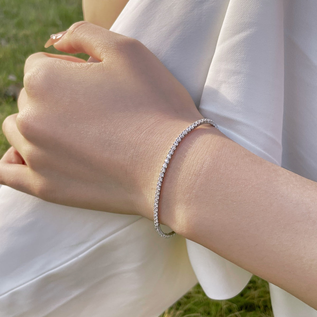 [Max Jewelry ]Radiant Colorful Round Cut Party Bracelet