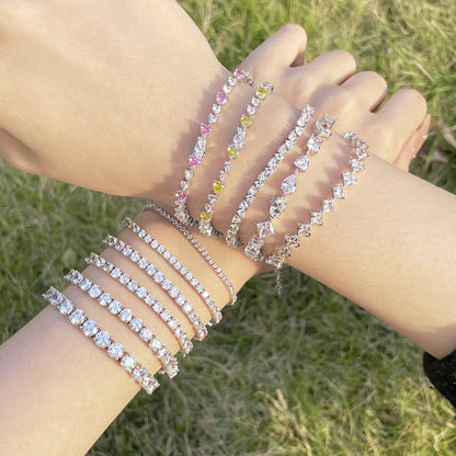 [Max Jewelry ]Luxurious Ornate Round Cut Tennis Bracelet