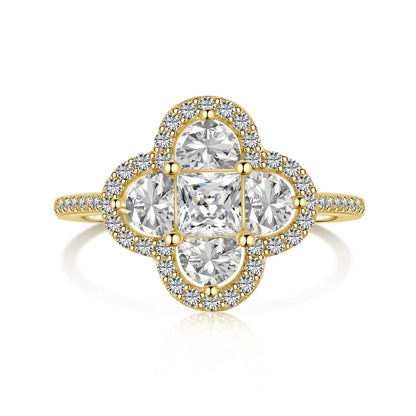 [Max Jewelry ]Luxurious Eternity Flower Shape Banquet Ring