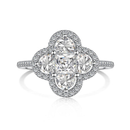 [Max Jewelry ]Luxurious Eternity Flower Shape Banquet Ring