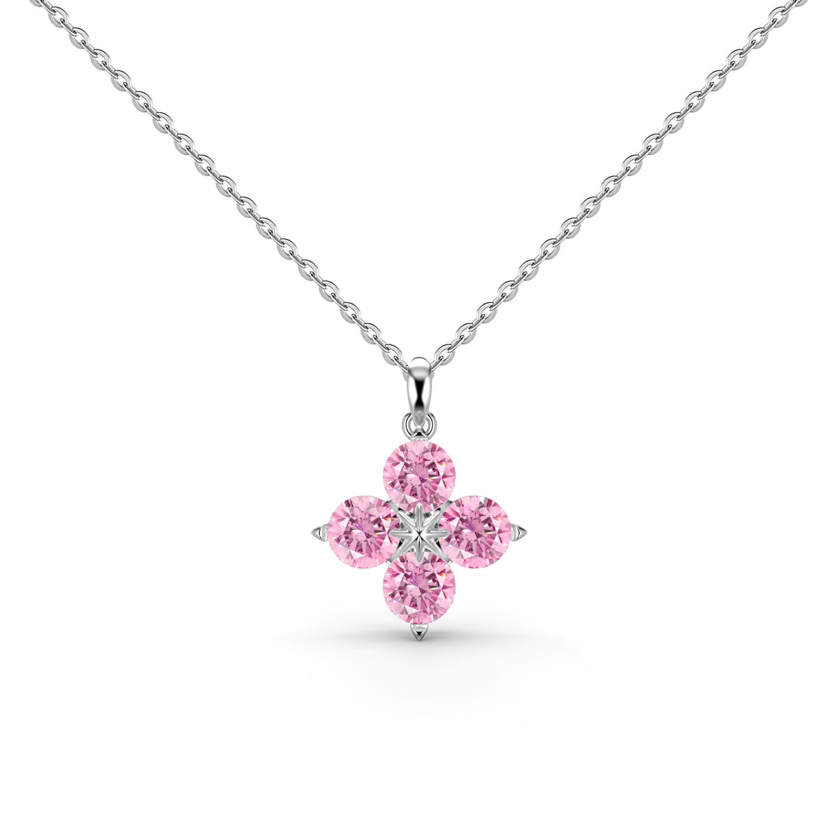 [Max Jewelry ]Four-Leaf Clover And Eight-Pointed Star Necklace