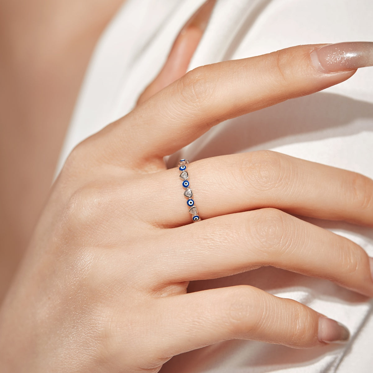[Max Jewelry ]Radiant Colorful Round Shape Daily Ring