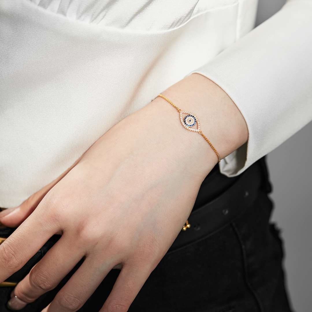 [Max Jewelry ]Dazzling Eye Shape Necklace