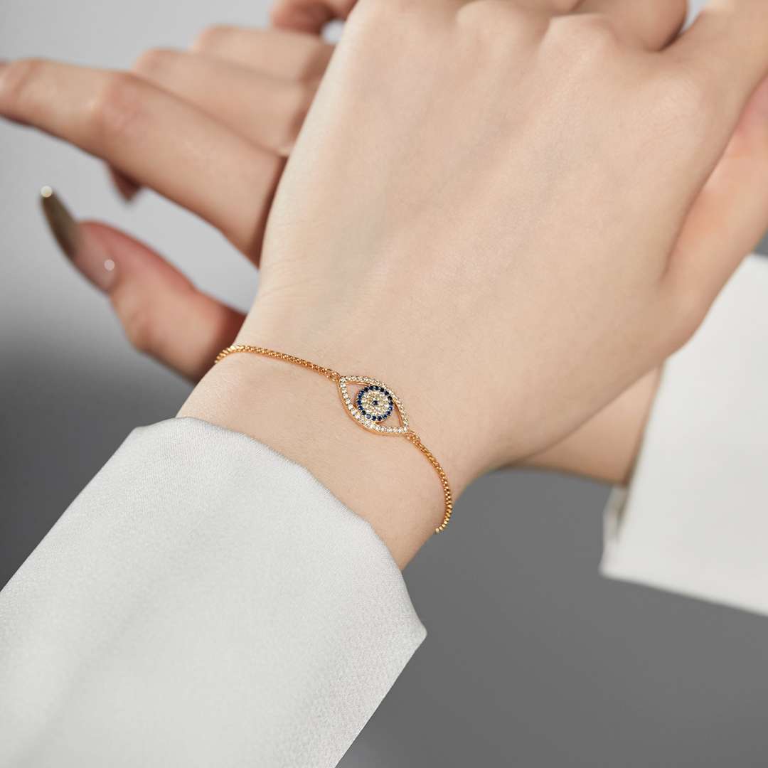 [Max Jewelry ]Dazzling Eye Shape Necklace