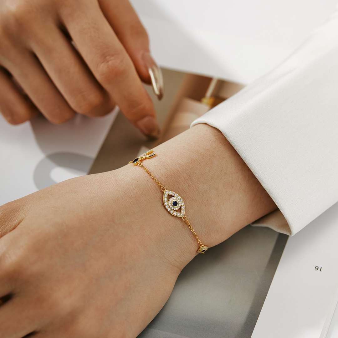 [Max Jewelry ]Dainty Eye Shape Necklace