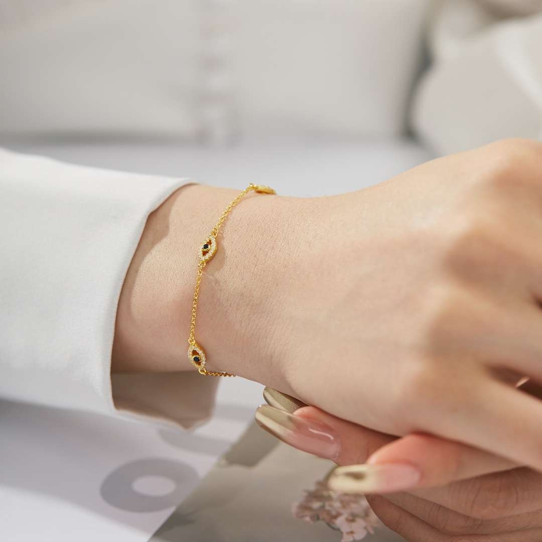 [Max Jewelry ]Evil Eye Shape Pendent Necklace