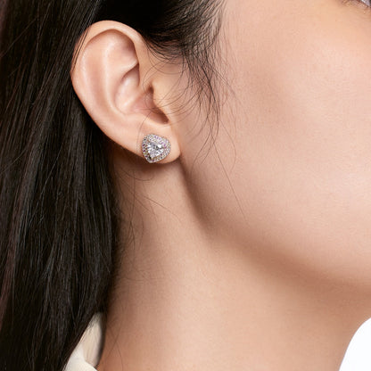 [Max Jewelry ]Dazzling Heart Shape Lover Earrings