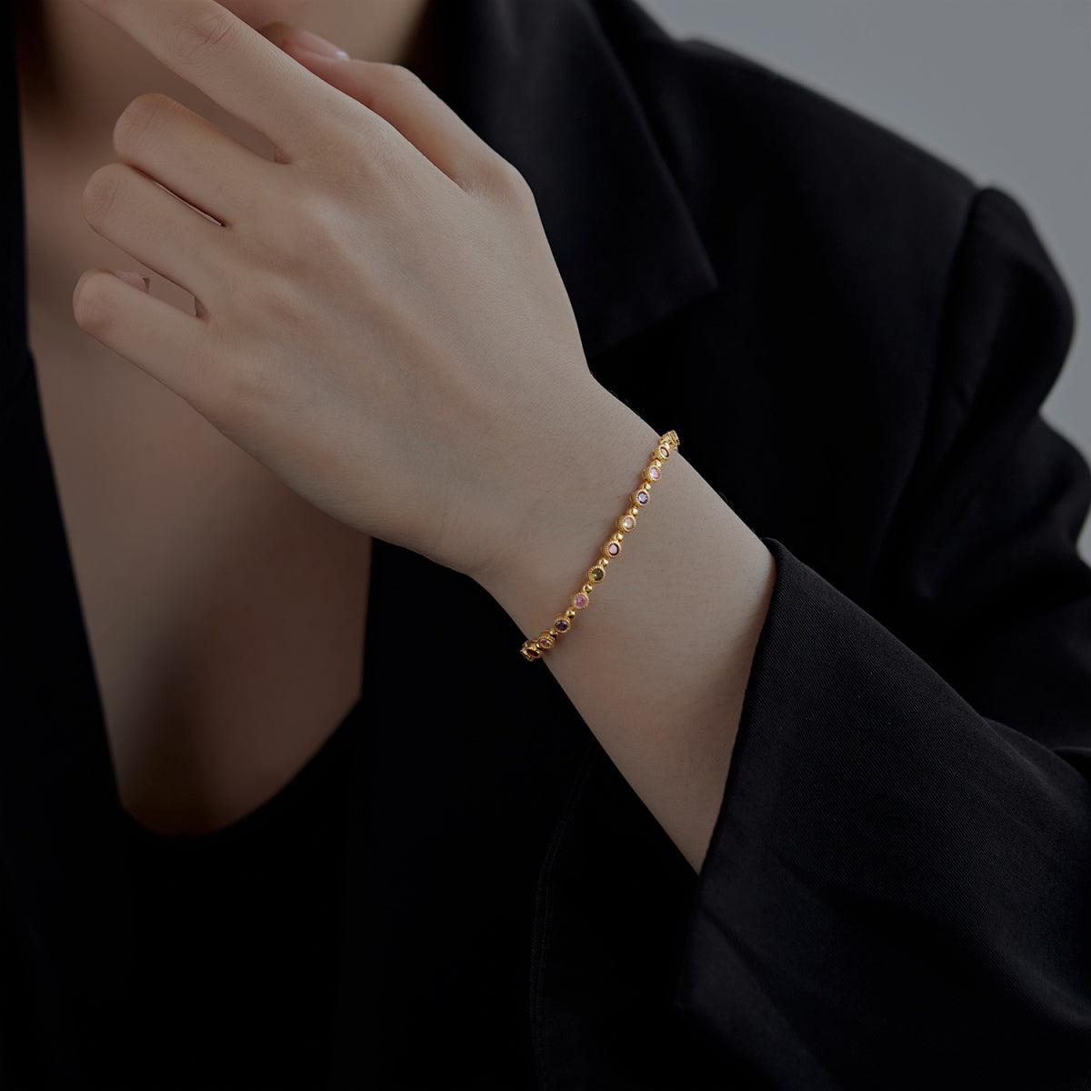 [Max Jewelry ]Sparkling Exquisite Round Cut Party Bracelet