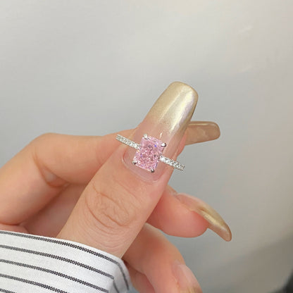 [Max Jewelry ]2.0 Carat Dazzling Sparkling Radiant Cut Party Ring